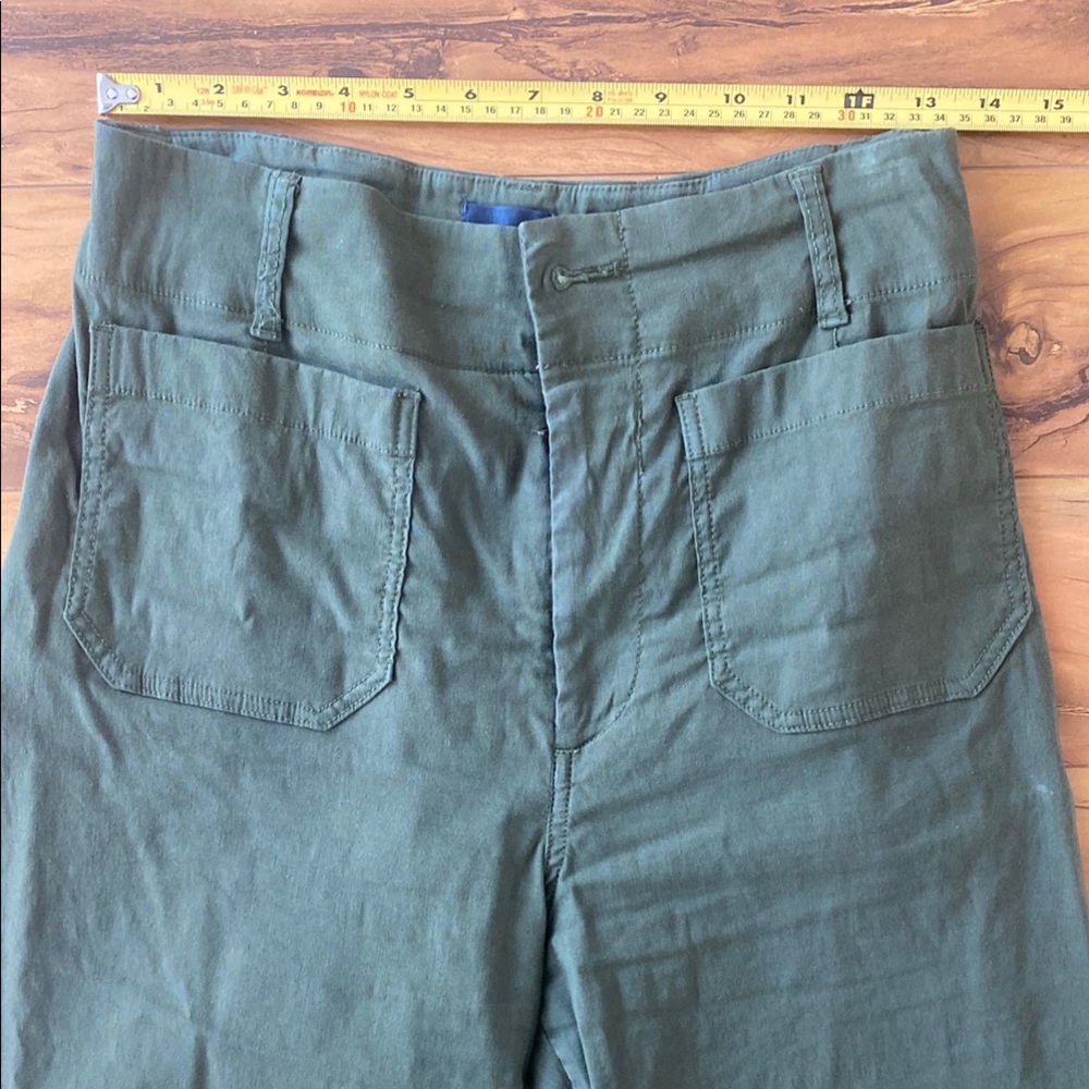 Maeve Olive Green High-Waisted Pants